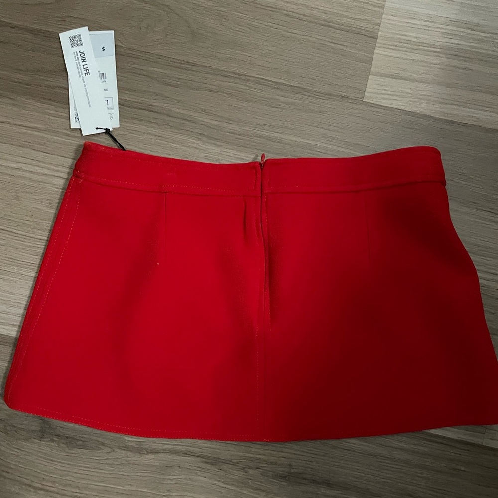 Zara red mini skirt